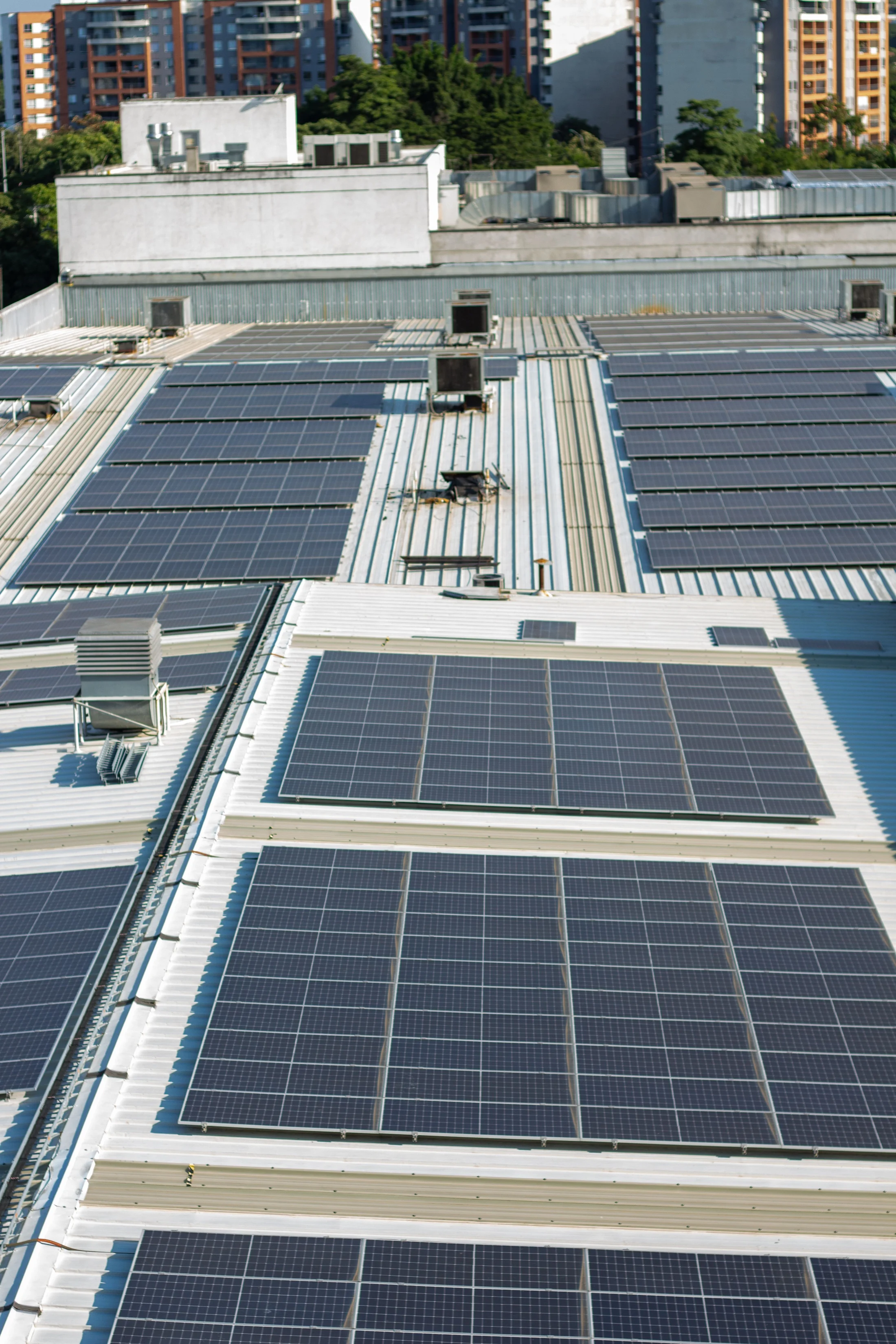 Photovoltaic installation on a professional building